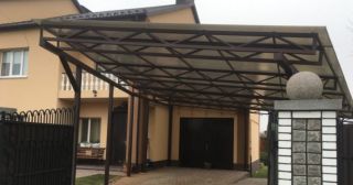 Прямые навесы из поликарбоната Новосибирск, цена от 3641 руб.