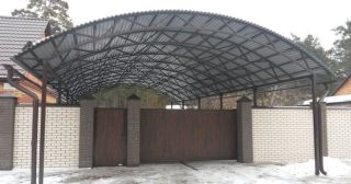 Арочные навесы из профнастила Новосибирск, цена от 1795 руб.